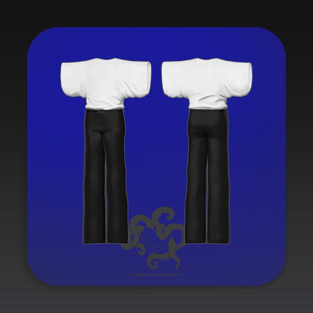 くつろぎTシャツ|VRChat想定3D衣装 Ver2.0