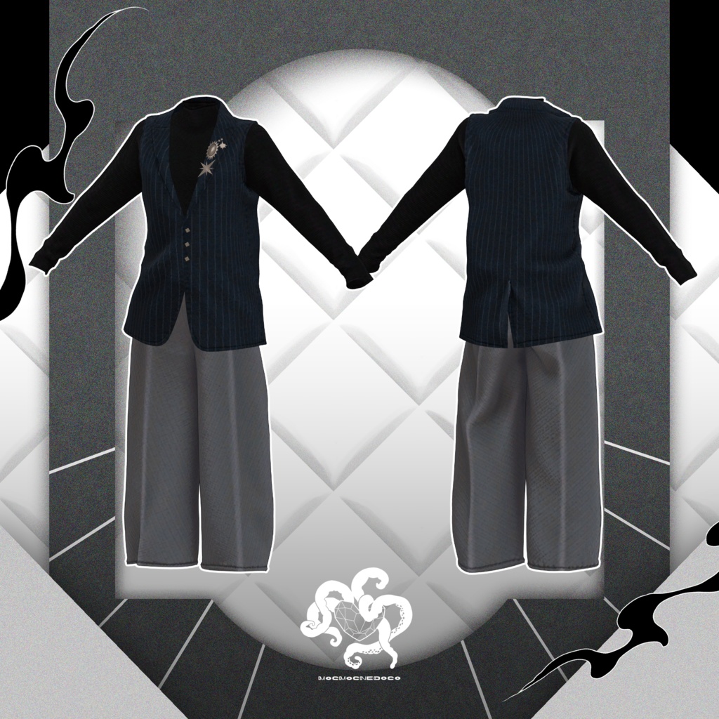 おぼろげ迷霧服|VRChat想定3D衣装