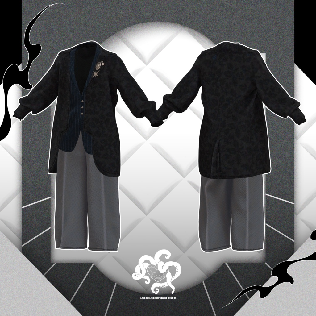 おぼろげ迷霧服|VRChat想定3D衣装