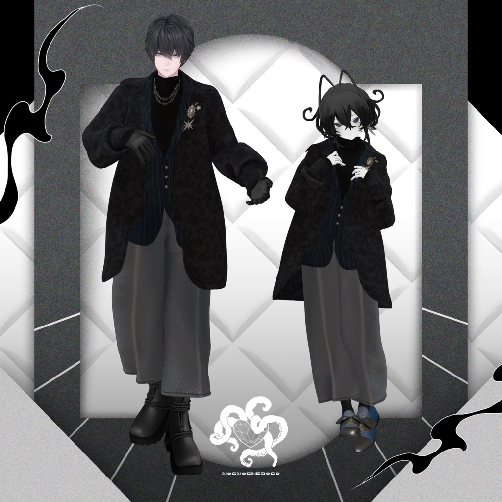 おぼろげ迷霧服|VRChat想定3D衣装