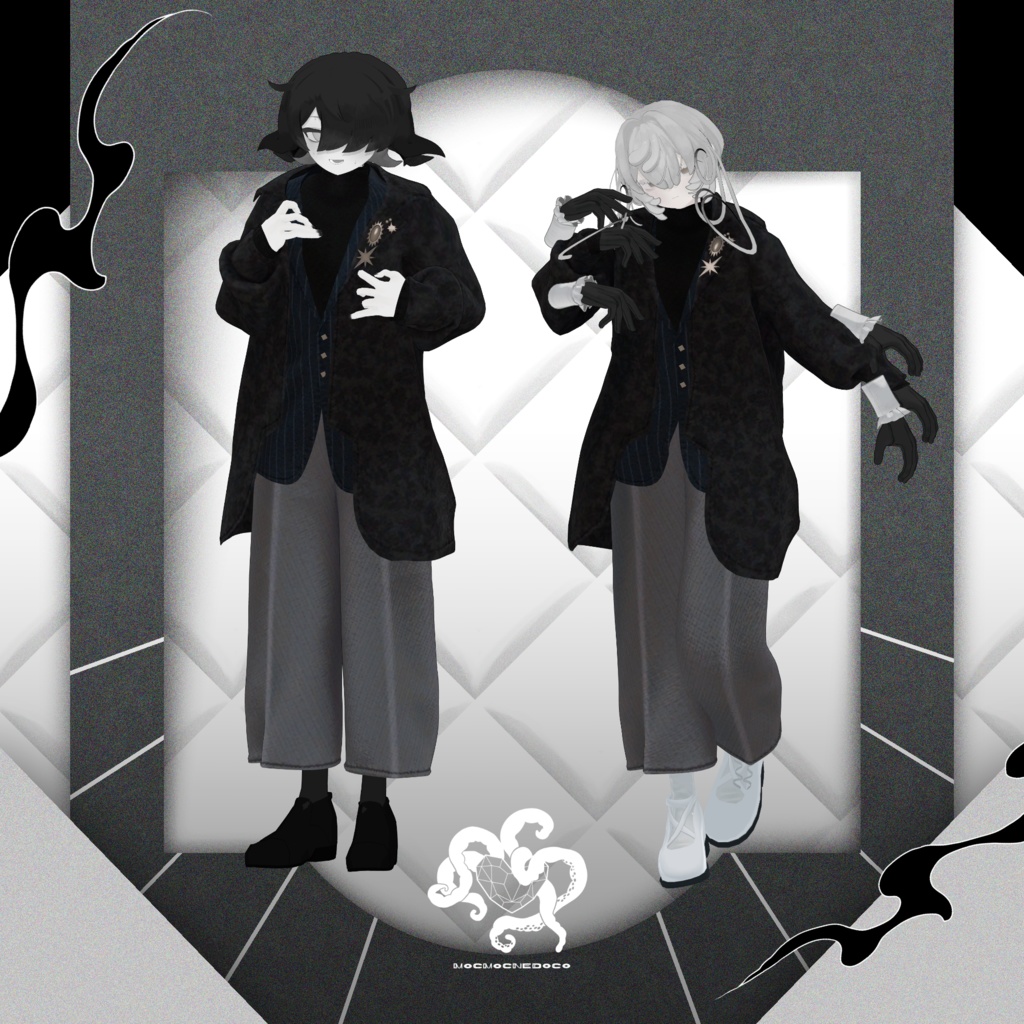 おぼろげ迷霧服|VRChat想定3D衣装