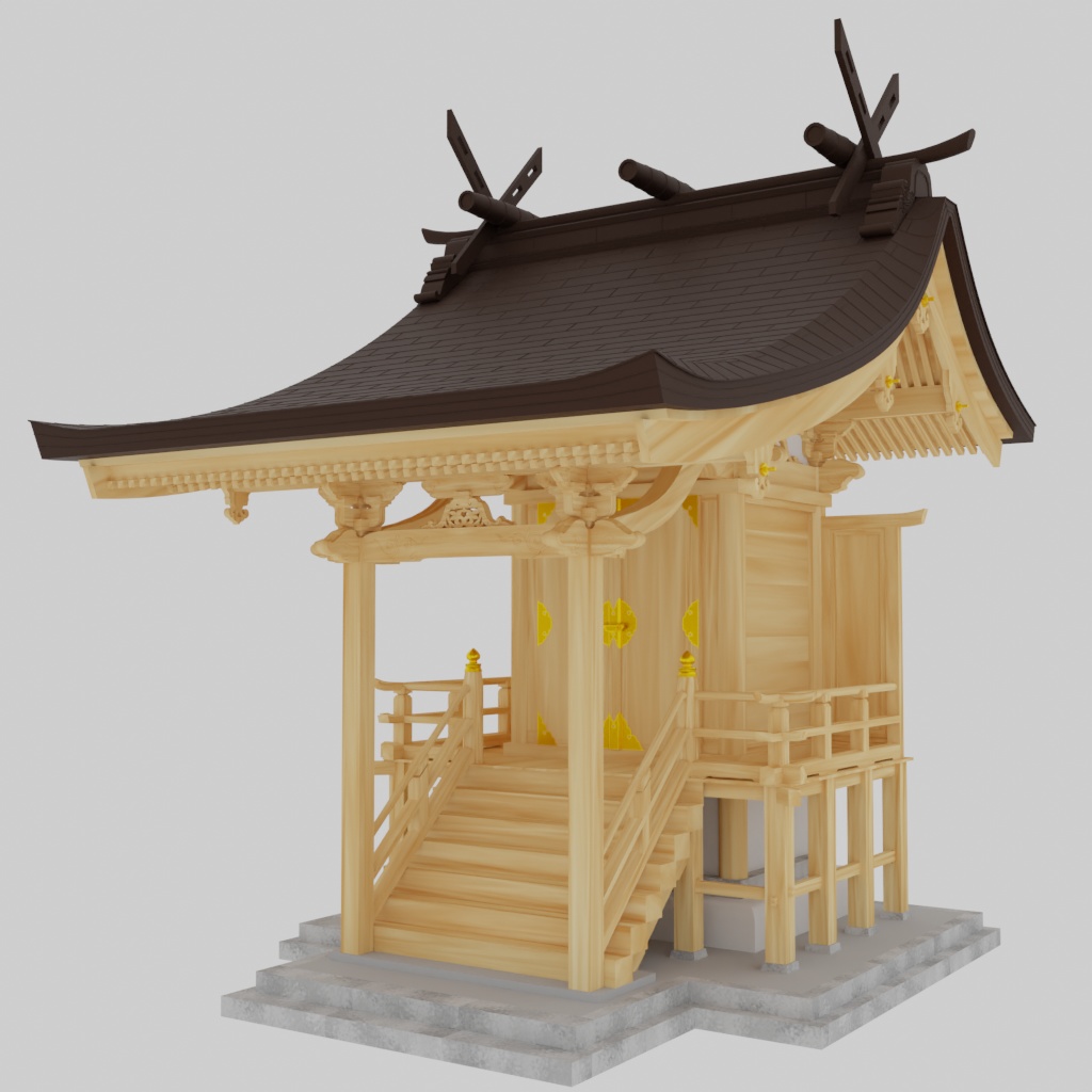 【無料】神社（本殿）
