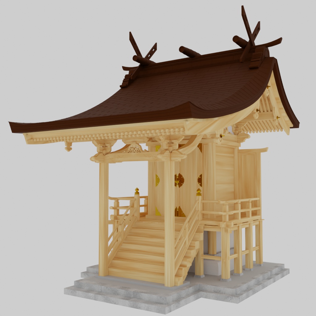 【無料】神社（本殿）