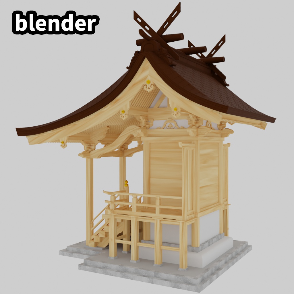 【無料】神社(本殿)
