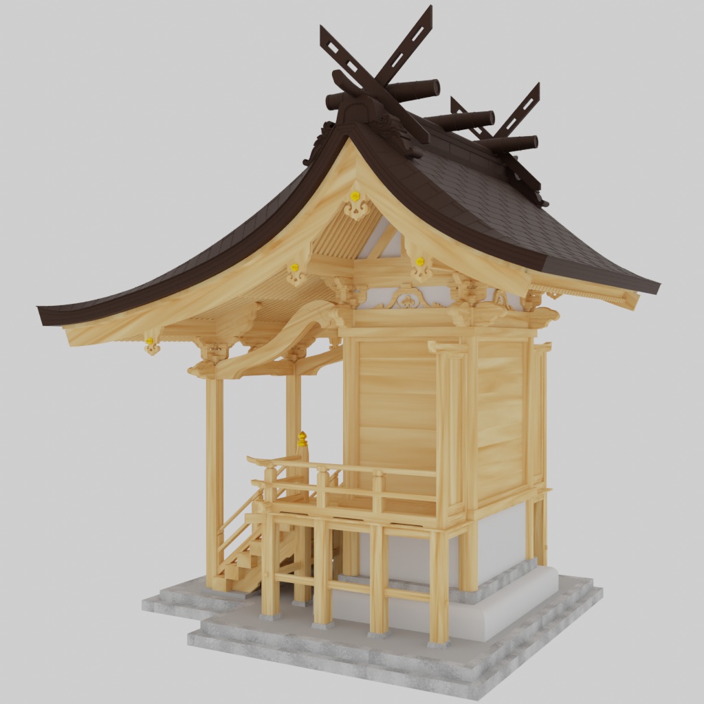 【無料】神社(本殿)