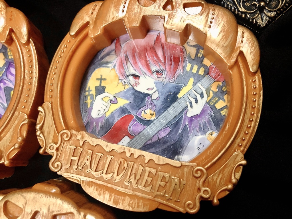 ハロウィン額装イラスト2点