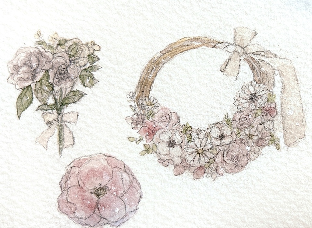 【新作】黒いドレスの女性フレームレス作品4種