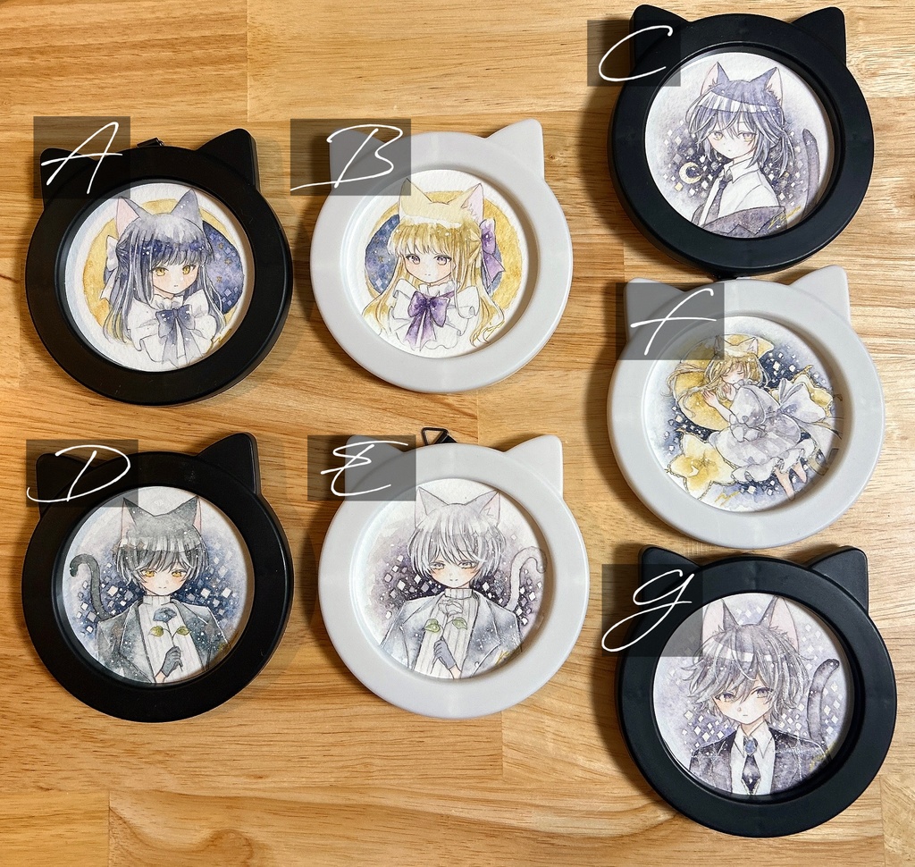 【新作】猫フレーム原画 7点