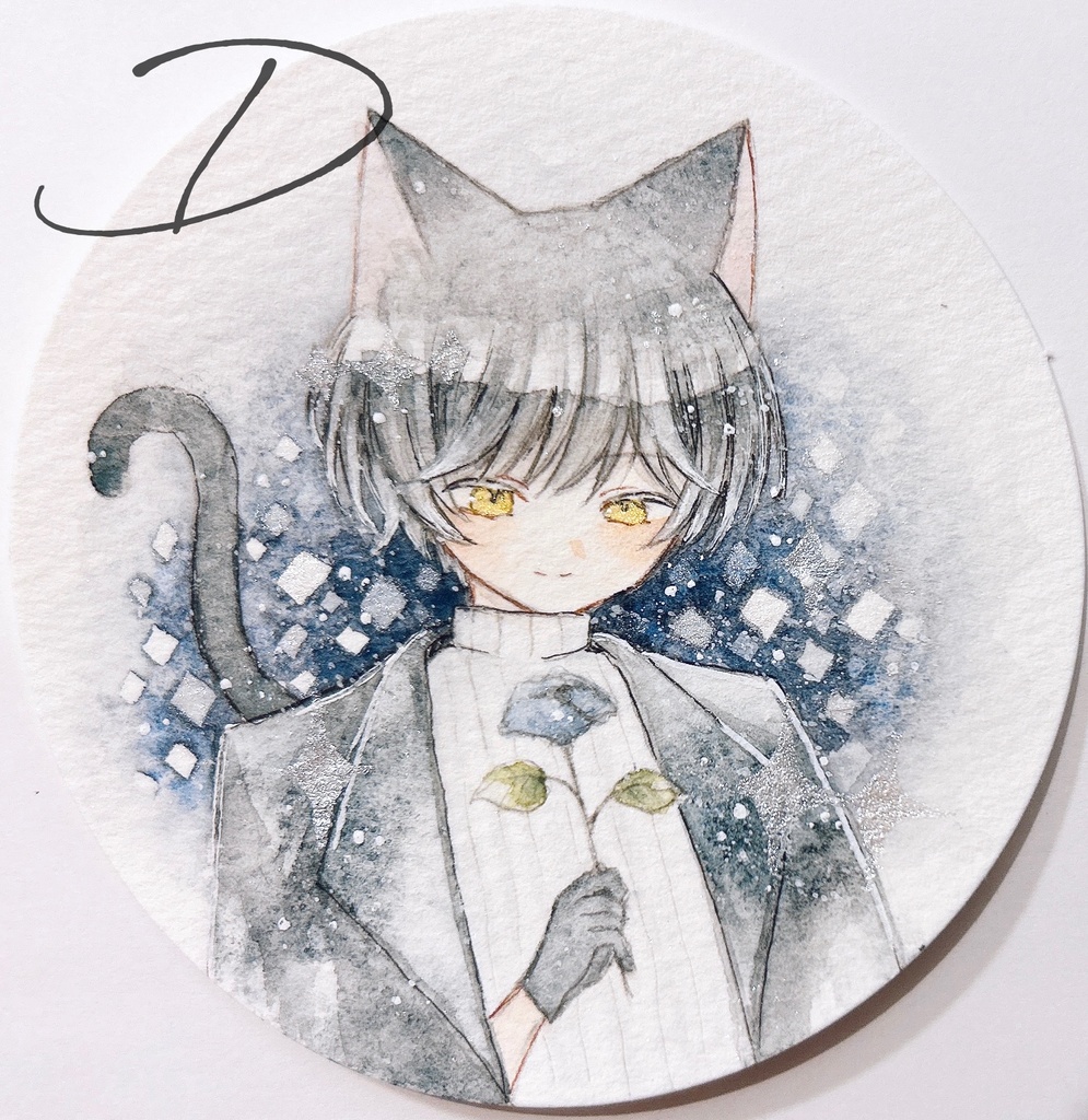 【新作】猫フレーム原画 7点