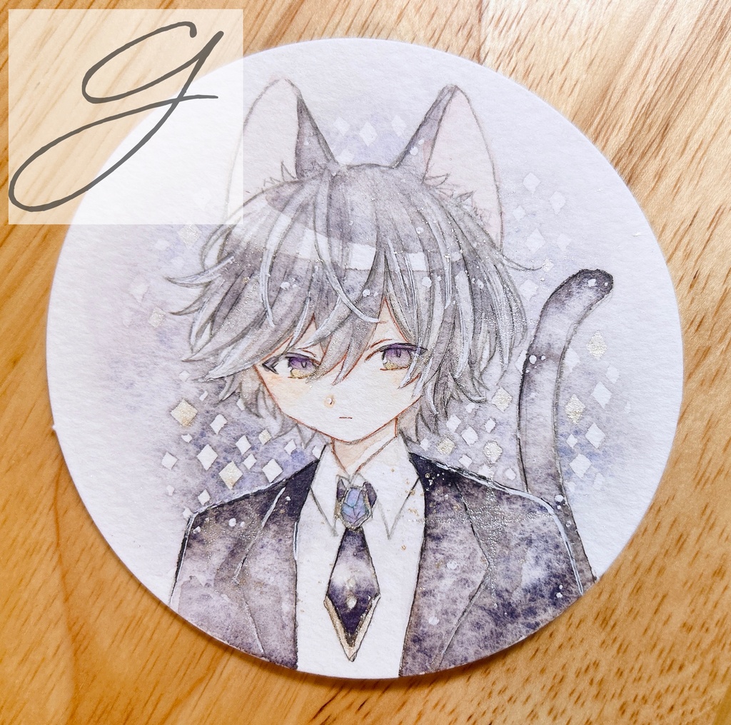 【新作】猫フレーム原画 7点