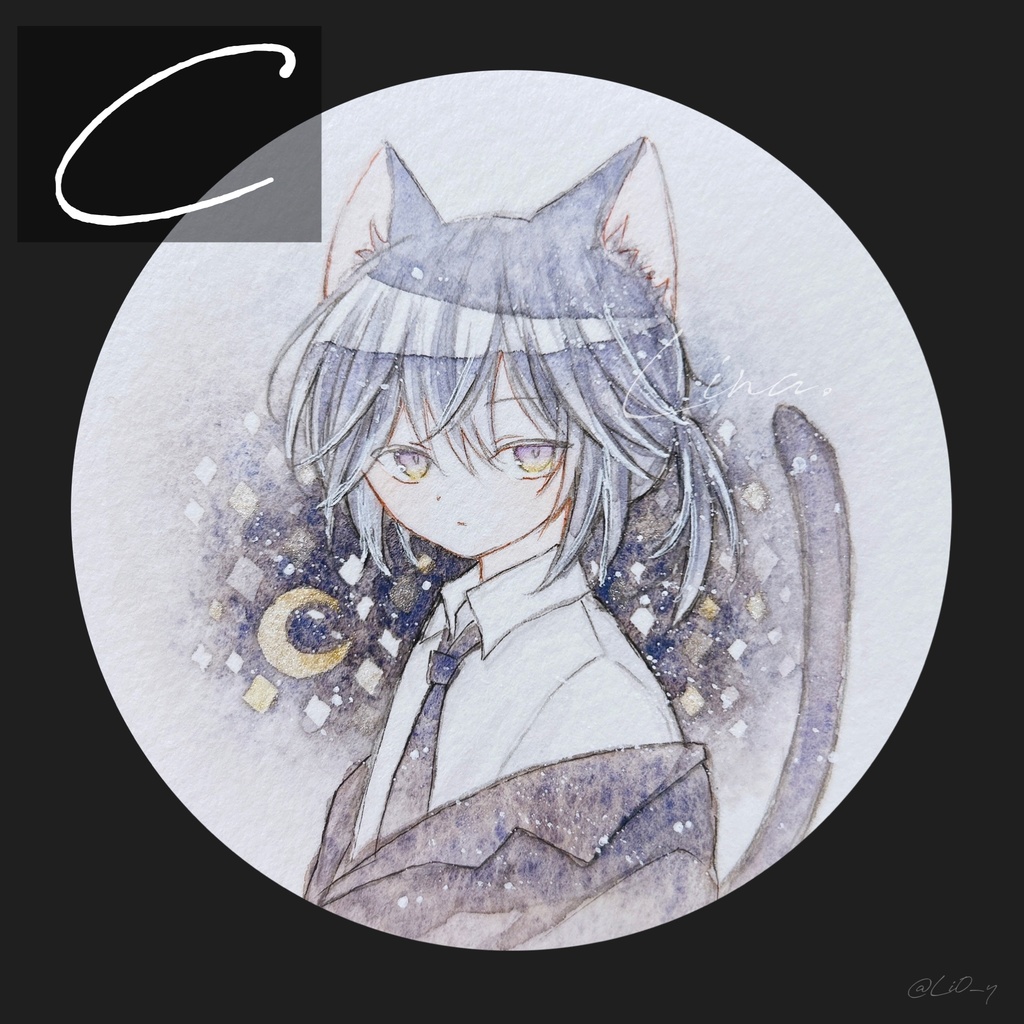 【新作】猫フレーム原画 7点