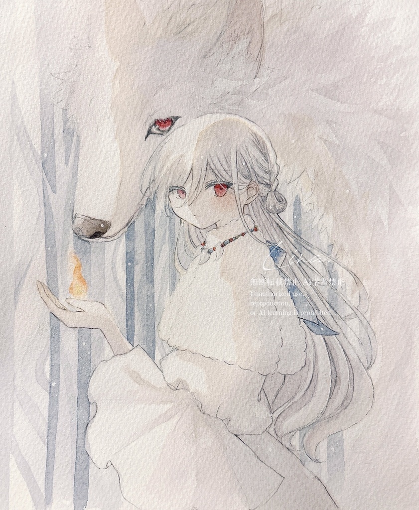 【新作】『ふたりでいれば温かい』額装作品