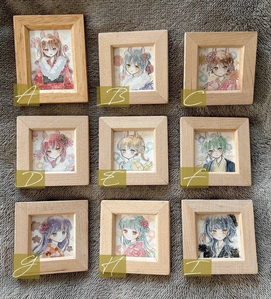 新春干支ミニ原画　9種