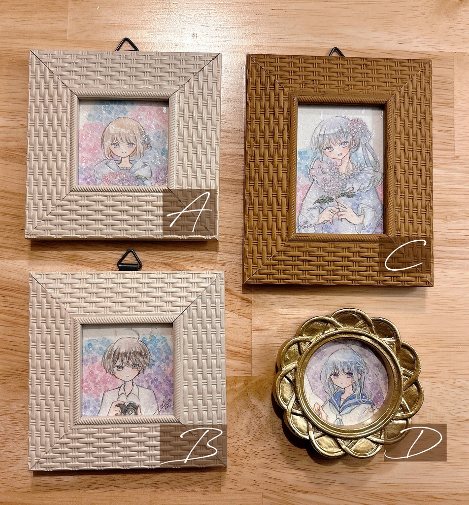 【新作】紫陽花ミニ原画 4種類