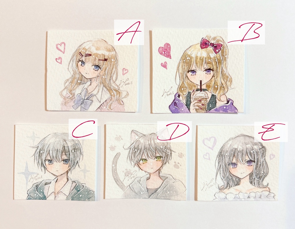 【新作】ミニミニ原画 5点