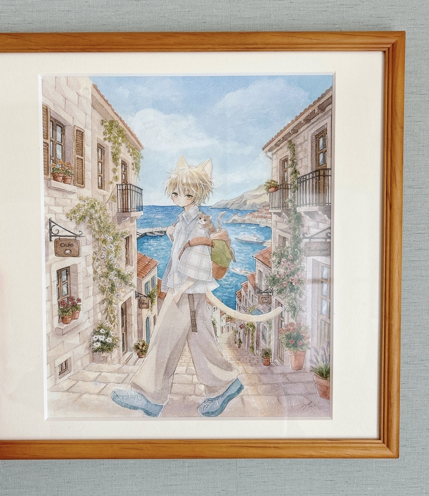 額装作品『海が見える街』