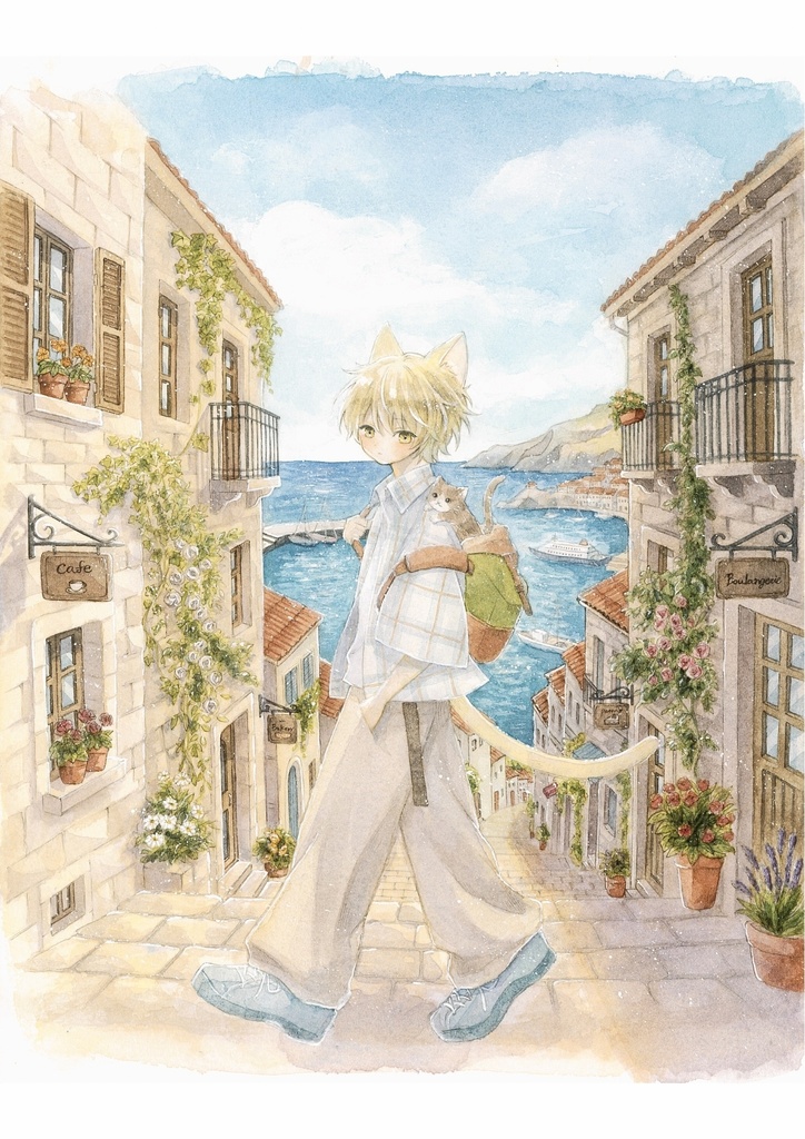 ポストカード「海が見える街」