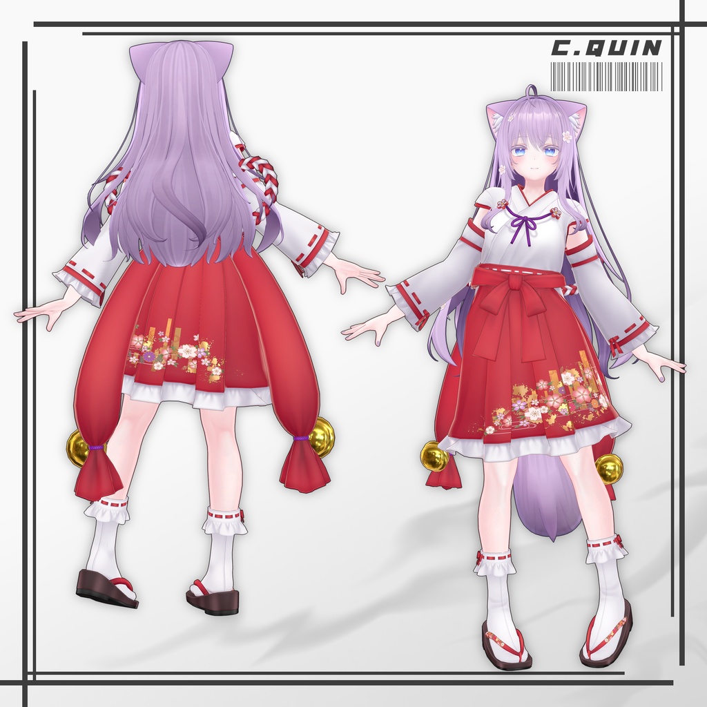 巫女風コーデセット Ver萌