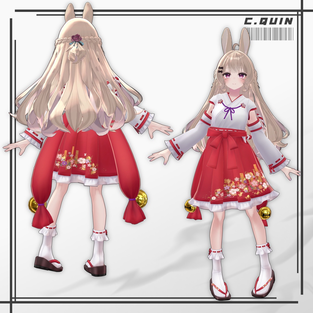 巫女風コーデセット Verルーナリット