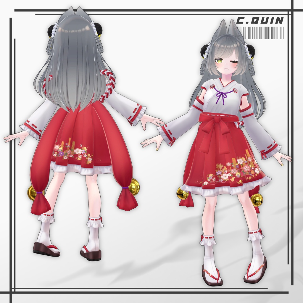 巫女風コーデセット Verルーナリット