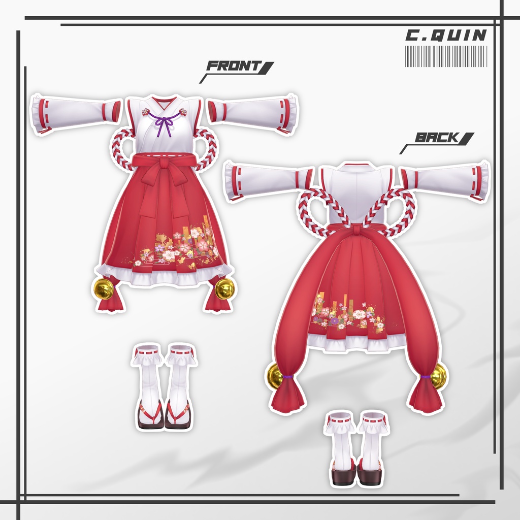 巫女風コーデセット Ver森羅