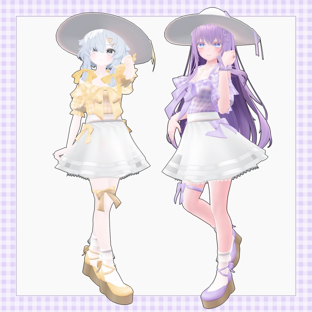 off shoulder gingham【8アバター対応】