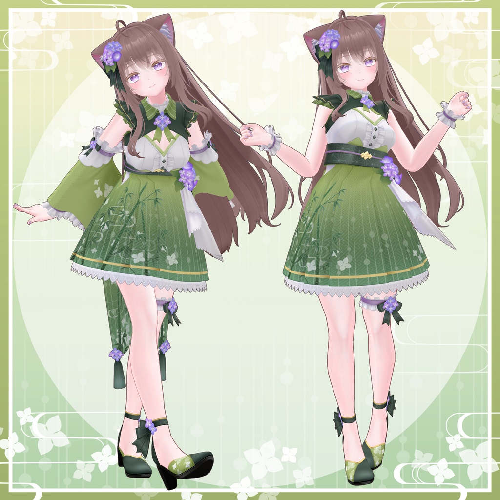 和装ドレス-雨花雅-【5アバター対応】