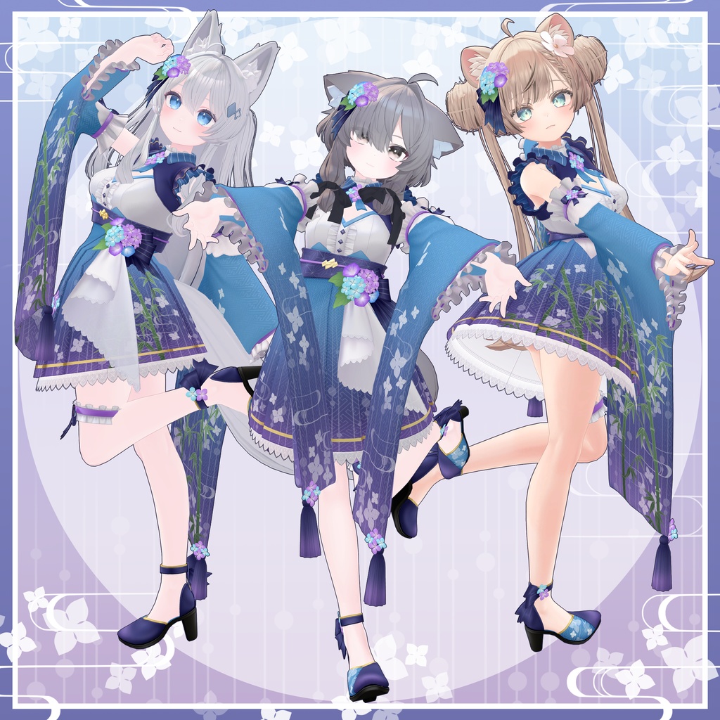 和装ドレス-雨花雅-【5アバター対応】