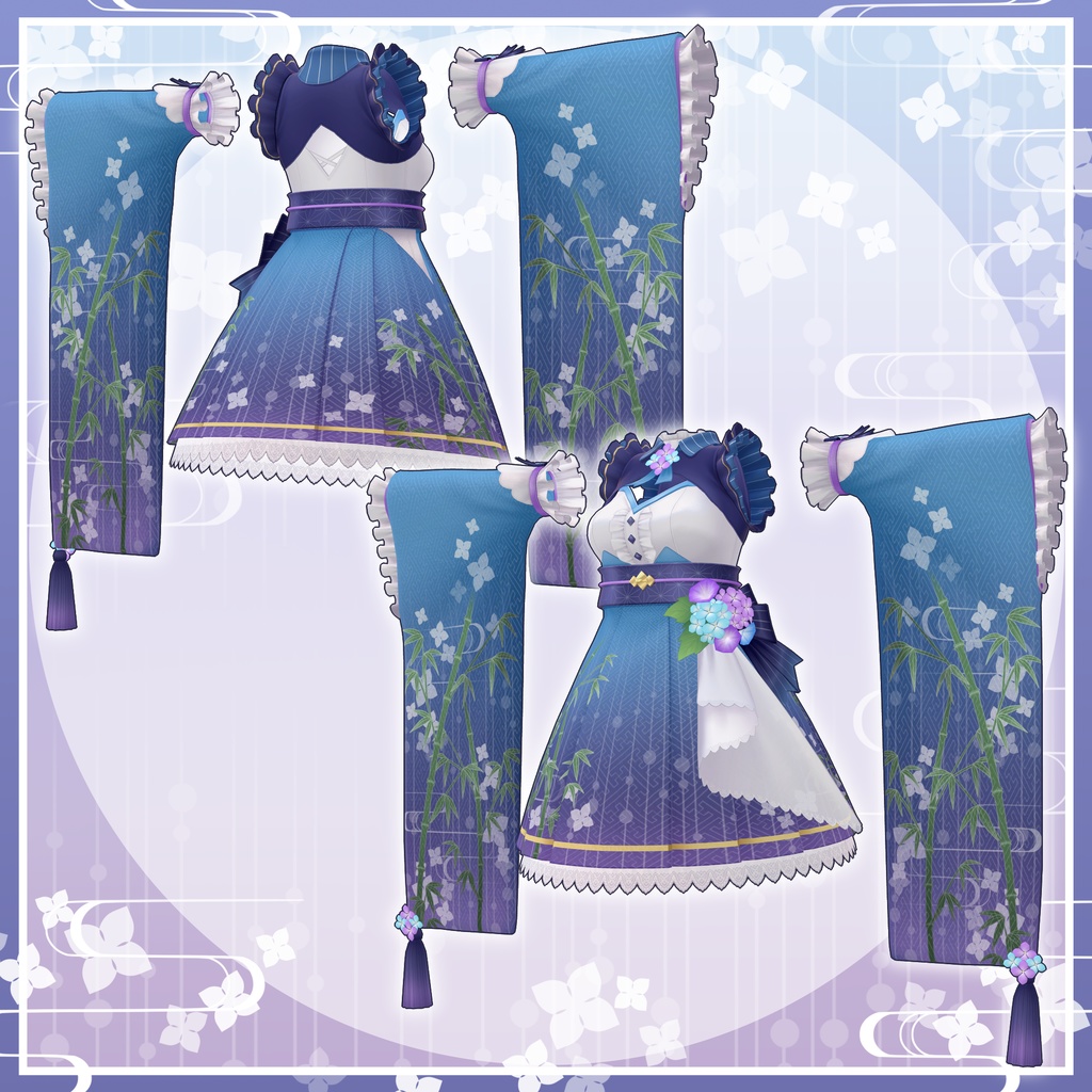 和装ドレス-雨花雅-【5アバター対応】