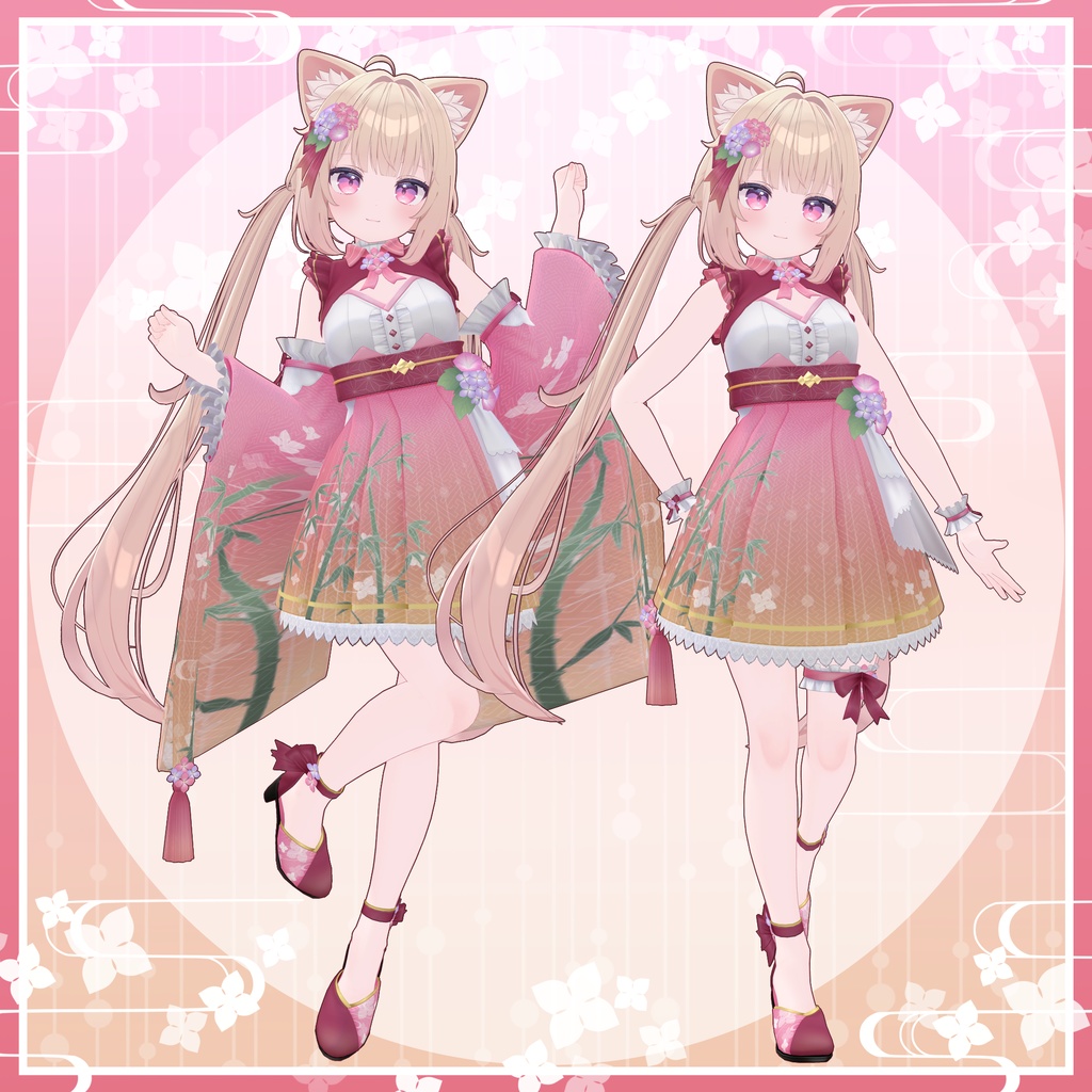 和装ドレス-雨花雅-【5アバター対応】