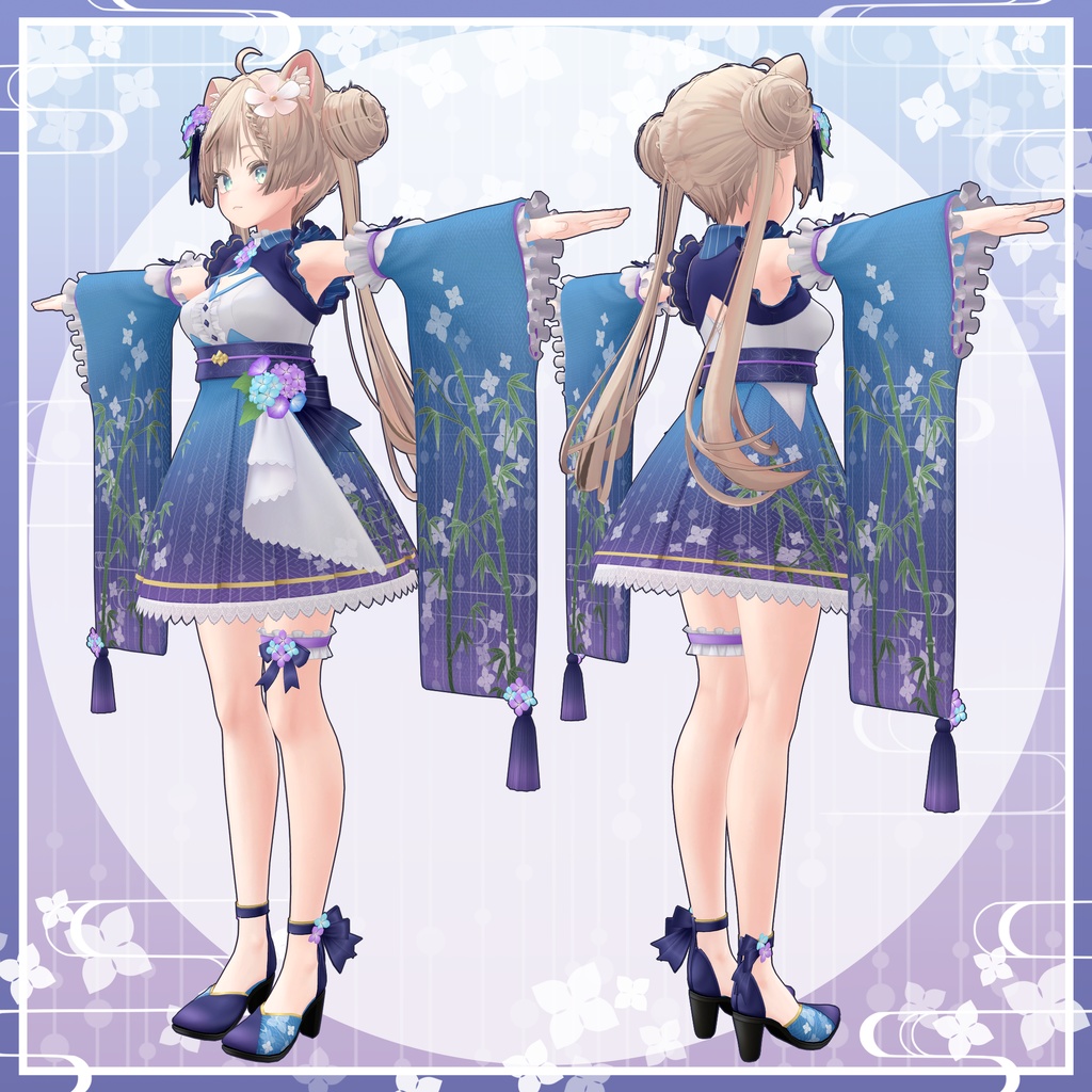 和装ドレス-雨花雅-【5アバター対応】