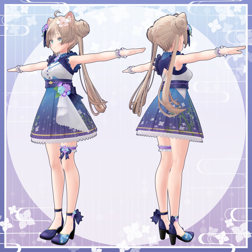 和装ドレス-雨花雅-【5アバター対応】