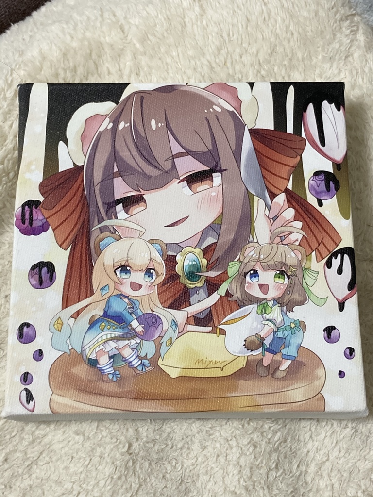 キャンバスプリント くまくまパンケーキ 探偵のアトリエ Booth
