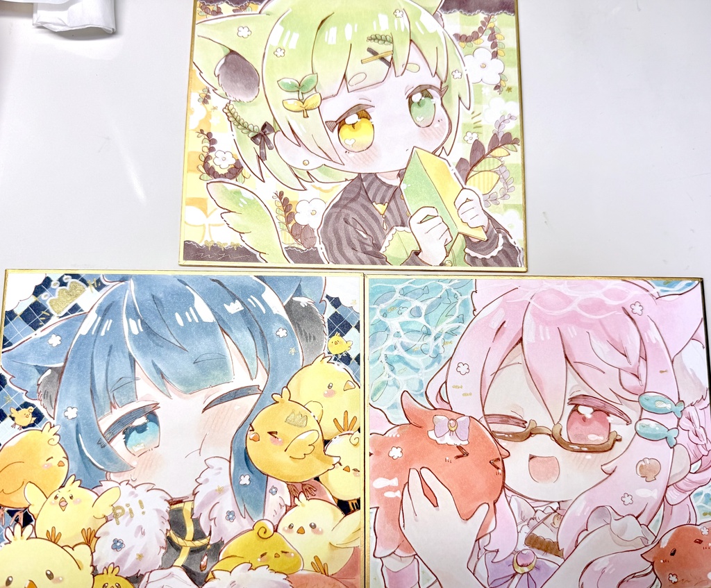 【ミニ色紙】にゅ〜ねこひゅ〜まにてぃ①