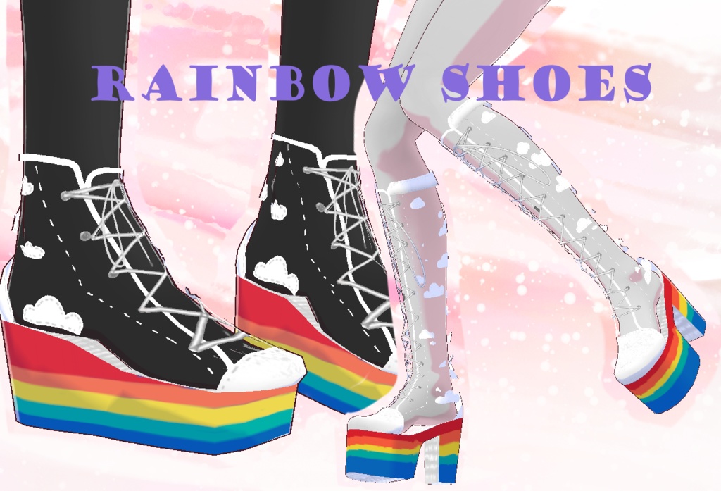 [FREE] Rainbow Boots and Shoes pack