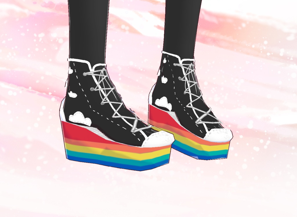 Rainbow cloud hot sale platform shoes