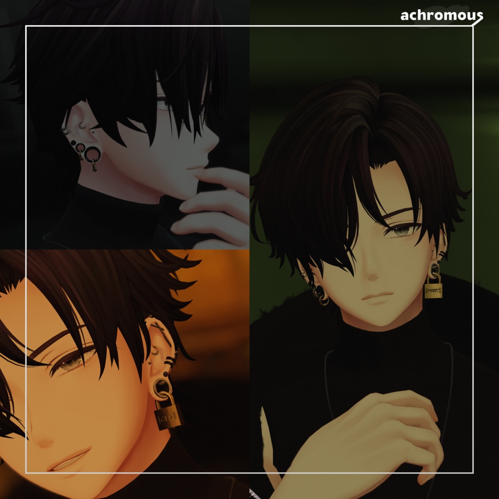 拡張ホールピアス(耳たぶ付属)【8アバター対応】