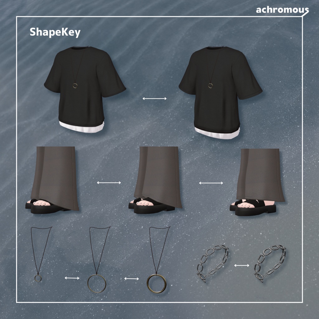 シンプルビッグシルエットコーデ【水瀬、狛乃対応】- 24summer BigFit -