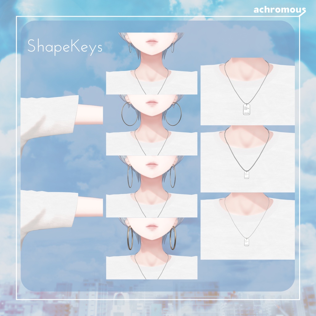 【しなの対応追加】カットアウトホットパンツ+へそ出し結びTシャツ【8アバター対応】