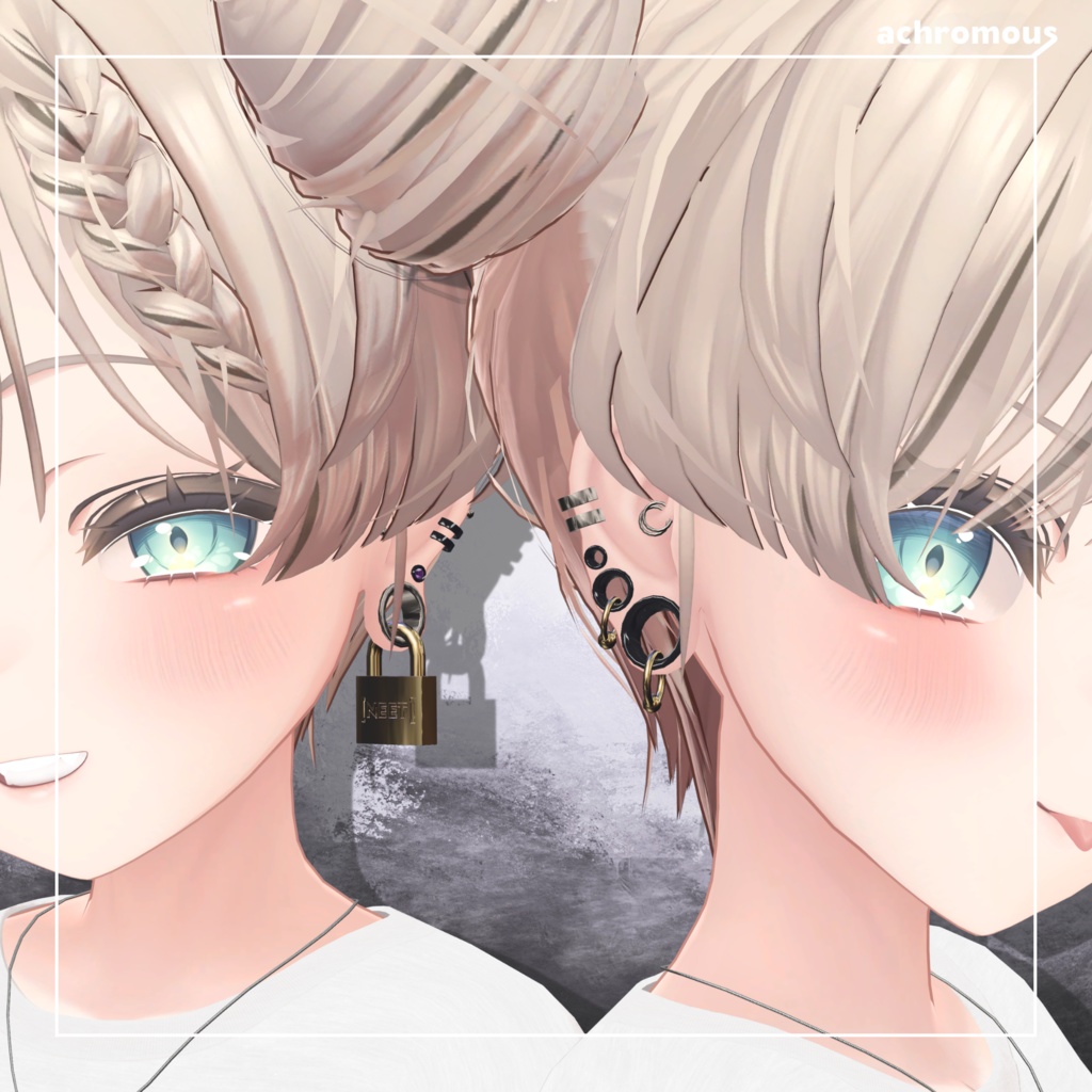 【セレスティア、マヌカ対応】拡張ホールピアス(耳たぶ付属)