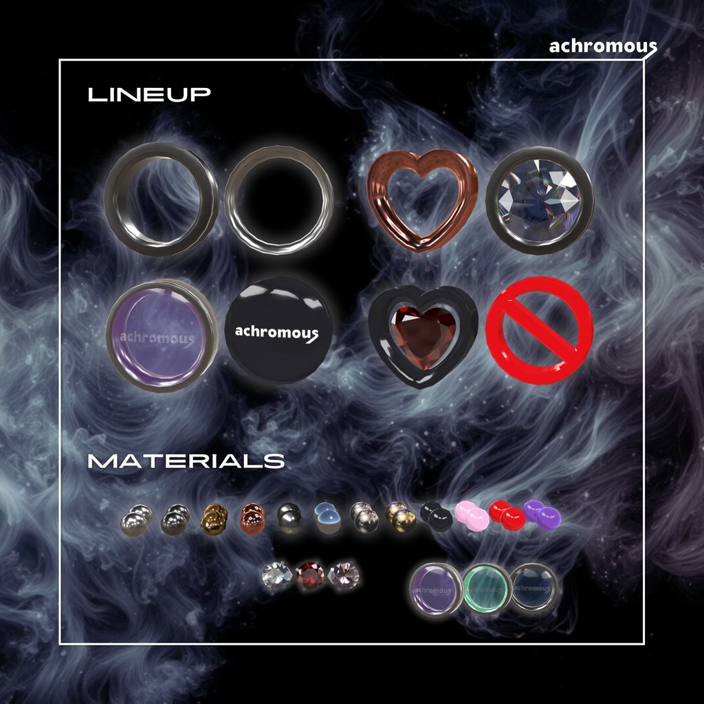 【8アバター対応】サイズ調整できる拡張ピアス+おまけピアスセット -ADJUSTABLE FRESH TUNNEL-