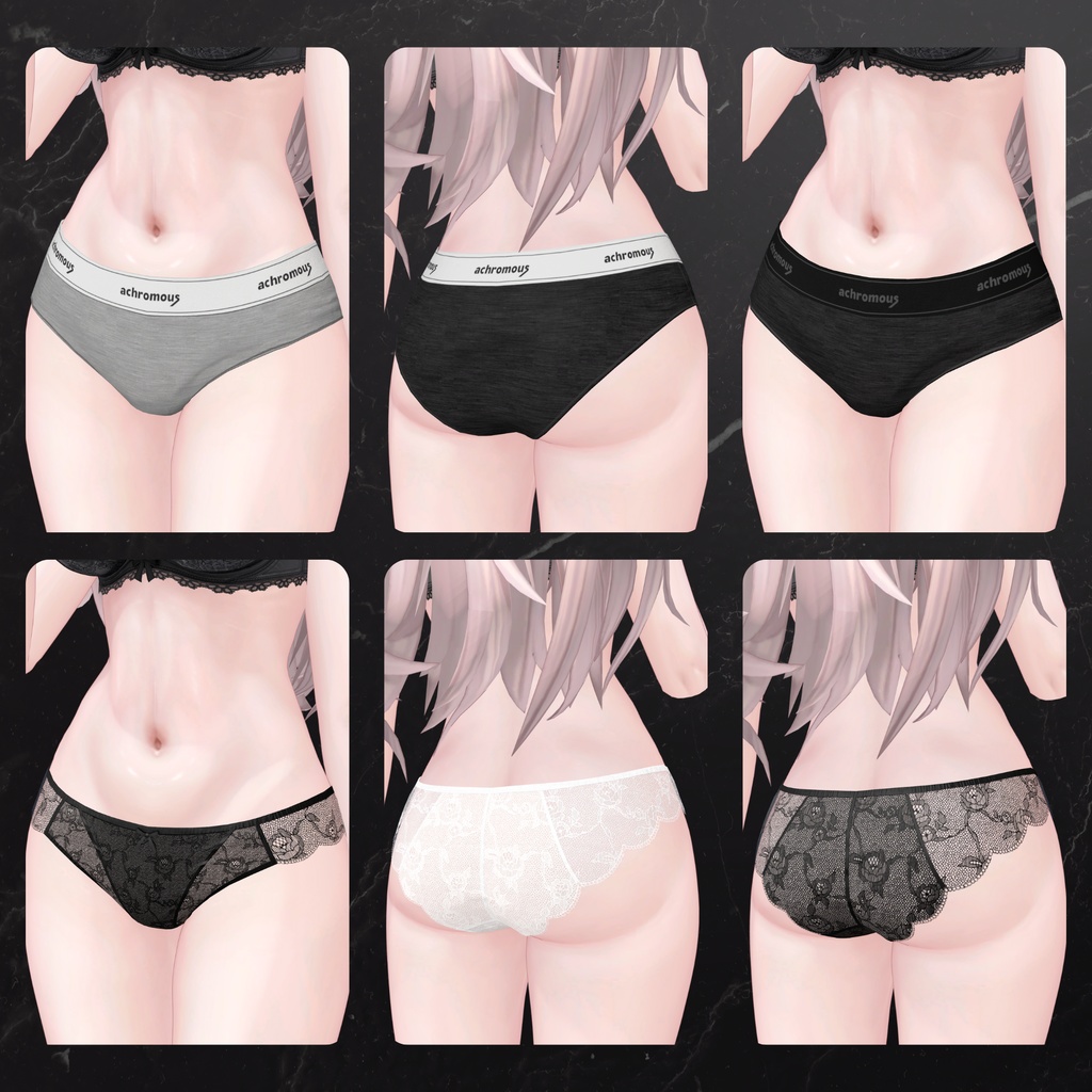 【ルミナ専用】「露出度控えめレース&スポーティショーツ」 UnderwearA01