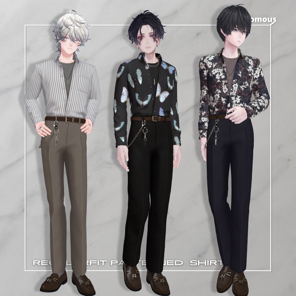 レギュラーフィット柄シャツコーデ【6アバター対応】- 26SS Regular Fit Patterned Shirt -