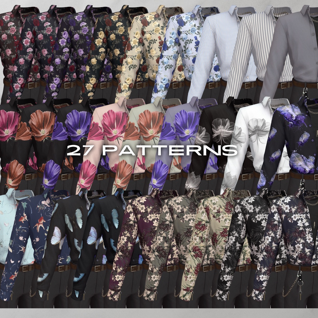 レギュラーフィット柄シャツコーデ【6アバター対応予定】- 26SS Regular Fit Patterned Shirt -