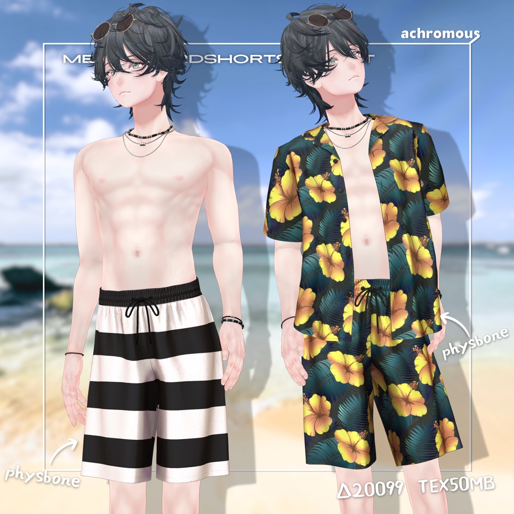 SALE中!上質感メンズワイド水着コーデ【7素体対応予定】