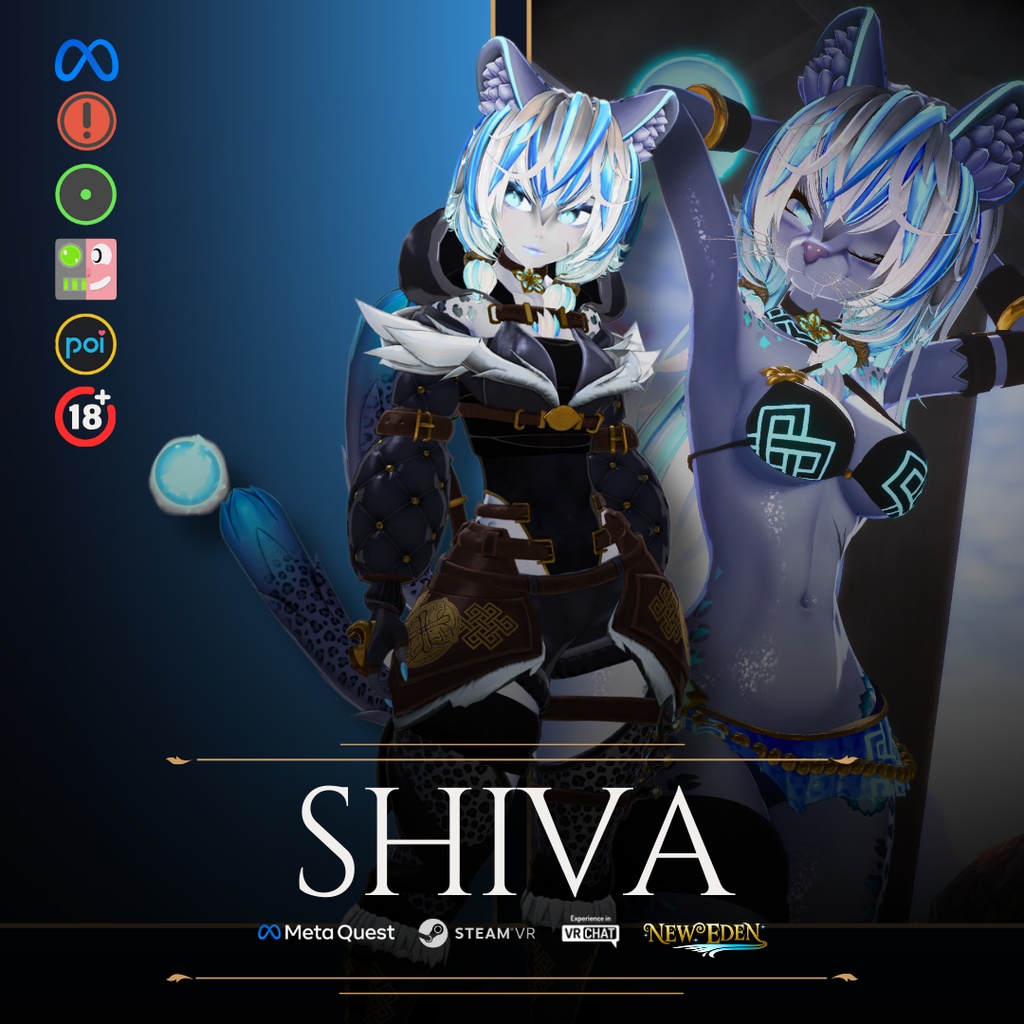 Shiva - VRChat Avatar with Scratch Assets ( PC & Quest )