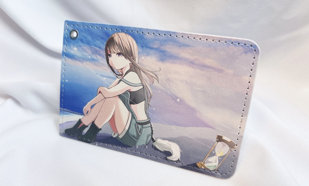 「紫空と月のおまもり」_パスケース