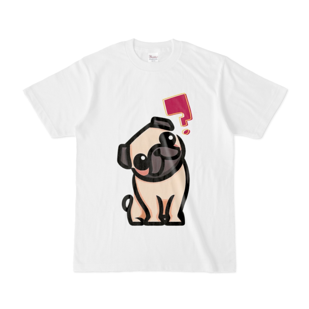 パグTシャツ白