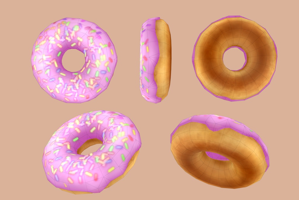 handpainted optimized props 🍕🍳🐟🍌🍩