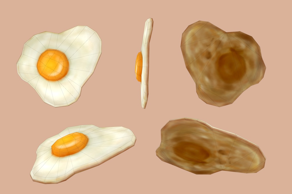 handpainted optimized props 🍕🍳🐟🍌🍩